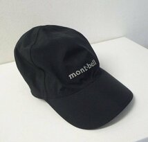 ◆国内正規 mont-bell モンベル 美品 メドーキャップ MEADOW CAP 1128626　ロゴ刺繍 GORE-TEX ウェザー キャップ 黒 サイズL/XL_画像2