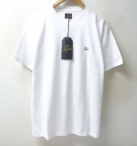 ◆needles ニードルス新品 JEANS FACTORY 別注 ロゴ刺繍 バック ビッグ パピヨン Tシャツ 白 サイズS KP３９４ トラック