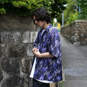 ◆TAUPE トープ ヴィンテージ　ペイント　オープンカラー　シャツ サイズ03 美品　定価３４１００円