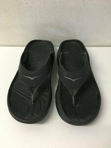 ◆HOKA one one ホカオネオネ Recovery Flip リカバリー　フリップ サンダル 黒 サイズ8 26cm 使用感あり