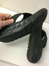 ◆HOKA one one ホカオネオネ Recovery Flip リカバリー　フリップ サンダル 黒 サイズ8 26cm 使用感あり_画像6