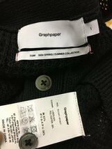 ◆Graphpaper グラフペーパー 24ss 極美品新同 Linen SOLOTEX Knit Cardigan　リネン混 サマーニット カーディガン 黒 1_画像4