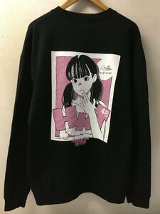 ◆over print オーバープリント XL HKT48 田中美久 スウェット トレーナー 黒　サイズXL　kyne 美品　