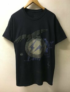 ◆TRAVIS SCOTT FRAGMENT CACTUS JACK バードアートプリント Tシャツ 黒　サイズM ブリーチ跡 トラヴィススコット フラグメント 色褪せあり