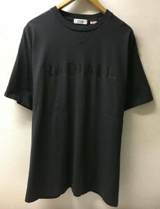 ◆RADIALL ラディアル 21ss ロゴプリント クルーネック Tシャツ グレー系 サイズM　美品