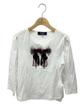 エムズグレイシー 215501 Tシャツ カットソー 38 ホワイト パンプス柄 リボン ITVE2C5ZDWMQ_画像1