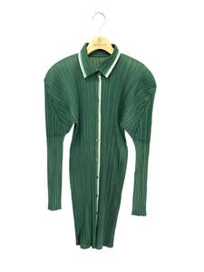  плиссировать шкив z Issey Miyake PP96-JK055 рубашка блуза 3 зеленый IT7JNP76ACPS