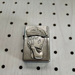 【中古品・本体のみ・リペア済】ZIPPO フルハウス ジッポー オイルライター ライター