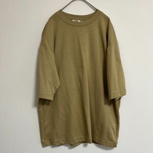 UNIQLO エアリズム　オーバーサイズTシャツ　ベージュ　Lサイズ