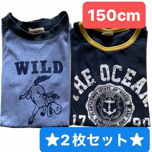 【男の子】半袖Tシャツ 古着　 ヴィンテージ　2枚セット 150cm 半袖 古着卸