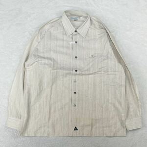 LYLE&SCOTT ライルアンドスコット リネンシャツ コットンシャツ 長袖シャツ トップス 綿50% 麻20% カジュアル 紳士 メンズ Lサイズ