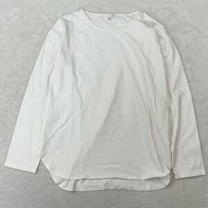 Comme ca Mature コムサマチュア 長袖Tシャツ ロンT カットソー クルーネック トップス 綿94% ストレッチ コットン 無地 レディース Free