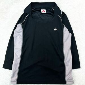 le coq sportif ルコックスポルティフ スポーツウェア 襟付き 七分丈 部分メッシュ バイカラー メンズ Mサイズ