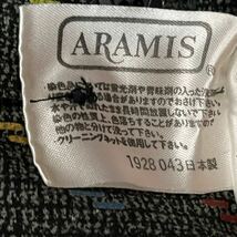 ARAMIS アラミス 長袖シャツ 総柄シャツ カジュアルシャツ ポリシャツ 古着 ワンポイントロゴ 胸ロゴ メンズ Mサイズ 日本製_画像6