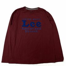 Lee リー 長袖Tシャツ ロンT トップス クルーネック 胸ロゴ プリント 綿 コットン100% 古着 EDWIN エドウィン メンズ Mサイズ_画像1