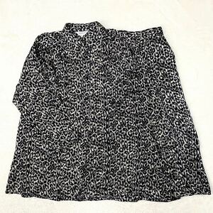 Marilenema relay n setup top and bottom set skirt shirt easy animal pattern F size lady's woman flair skirt midi height 