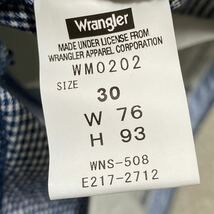 wrangler ラングラー　WM0202 グレンチェック柄 クールノータックチノパンツ　チェックパンツ　メンズ　30 丈長め　薄手　ボトムス_画像6