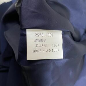 vintage セットアップ ブレザー スカート レトロ ジャケット ウール 制服 フレアスカート ショート丈 紺ブレ 金ボタン プリーツスカートの画像9