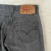 Levi's リーバイス 501 ブラックデニム　先染め ジーパン ボトムス 綿100% ストレート 古着 レディース 501 w28 l32 ボタンフライ_画像5