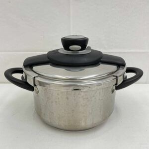  spring 203*[ used storage goods ]T-falti fur ru both hand pressure cooker Clipsoklipso4.5L IH correspondence cookware *