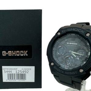 三622☆【動作品】CASIO カシオ G-SHOCK GST-W100G-1BJF G-STEEL Gスチール タフソーラー 電波ソーラー マルチバンド6 ブラック アナデジ☆の画像2