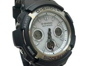 三626☆【動作品】CASIO カシオ G-SHOCK AWG-M100S タフソーラー 電波受信 電波ソーラー マルチバンド6 アナデジ☆