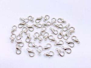 カニカン 約12mm シルバー 10個セット アクセサリー パーツ 手芸 ハンドメイド 金具