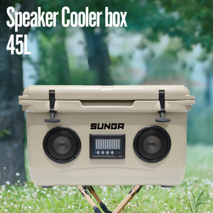 SUNGA Cooler Box 45L Bluetooth Динамик Бежевый Большой Сумка-холодильник Кемпинг Рыбалка Барбекю