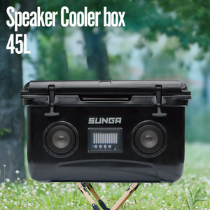 SUNGA Cooler Box 45L Bluetooth Динамик Черный Большой Сумка-холодильник Кемпинг Рыбалка Барбекю