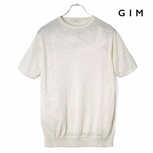 ◆【GIM(ジム)/春夏/オーガニックリネン12G半袖クルーネックニット】[gim2380091-M]