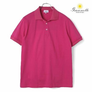 ◆【giannetto(ジャンネット)/春夏/ウォッシュドコットン鹿の子半袖リブ襟ポロシャツ(POLO/MM)】[gnt2450101-M]