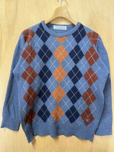  красивый Burberry's Burberry Vintage Scotland производства Ram шерсть a-ga il вязаный свитер размер 40