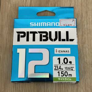 シマノ ピットブル12 1.5号 150ｍ　新品 SHIMANO PITBULL PEライン ライムグリーン サイトライム ライム