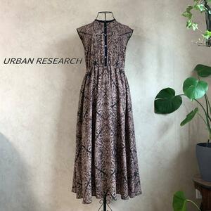 【美品】URBAN RESEARCH Sonny Label アーバンリサーチ サニーレーベル エスニックパネル柄ワンピース　スミクロ　LA05-26K033