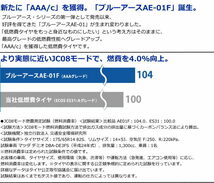 業販品 15インチ 185/60R15 84H YOKOHAMA BluEarth AE-01F ヨコハマ ブルーアース サマータイヤ単品 2本セット_画像3