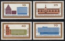 東ドイツ・ライプチヒ市８００年＜１９６５年＞（未）４種完＋２シート_画像1