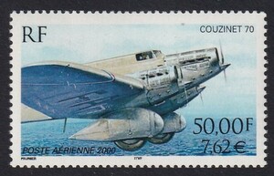 フランス（航空）Couzinet70＜２０００年＞（未）１種完