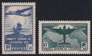 フランス（航空）１９３６年（未）２種完