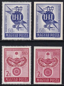 ハンガリー・ITUおよびICY＜１９６５年＞（未）（１種完×２）×２