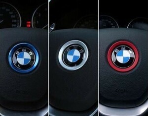 デザイン性UP♪ BMW ステアリング エンブレム リング シルバー F30 F31 318i 320i 320d 328i 320d 330i 330e 335i 340i Mスポーツ