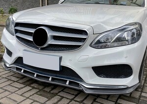 スポーティ全開♪ メルセデス ベンツ カーボン ルック フロントBumper リップ スポイラー W212 E250 E300 E350 E400 E550 E Class sedan