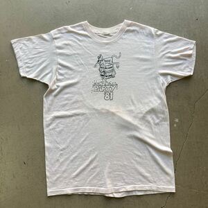 希少 激レア 80s 90s ビンテージ ヴィンテージ Tシャツ USA製 染み込み シングルステッチ 映画 ムービー 企業 vintage Tシャツ bigE big E