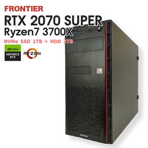 【中古ゲーミングPC】FRONTIER / GeForce RTX 2070 SUPER / Ryzen 7 3700X / 32GB / NVMe SSD 1TB + HDD 2TB / Windows11