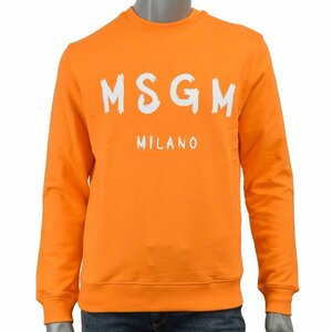 新品【XSサイズ】MSGM エム・エス・ジー・エム BRUSHED LOGO SWEATSHIRT/トレーナー/スウェット/オレンジ×ホワイト/3340MM513 227799 10