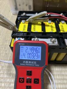 LEV50 中期　蓄電池　 大容量 リチウムイオンバッテリー　 ポータブル電源　バックアップ電源　 4.02V 良品　4セル　ユニット　１６V 