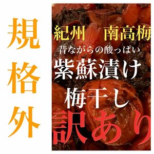 無添加　規格外　南高梅 紫蘇漬け 梅干し 900g