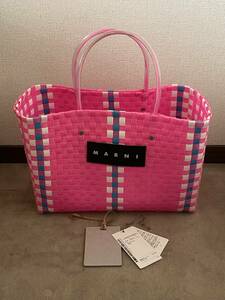 [ бесплатная доставка ]MARNI Marni пикник большая сумка корзина сумка розовый 