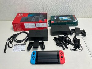 【★03-1741】■ジャンク■NINTENDO SWITCH ニンテンドースイッチ HAC-001(-01)おまけ付 動作確認済 初期化済 画面ヒビ割れ 任天堂（6187）