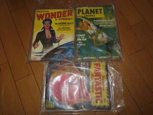 1949-1951　WONDER　PLANET　fantastic STORIES 3冊 アメコミ SFアート挿絵 特撮 洋書 海外雑誌 スリラー 怪物 怪奇 ホラー