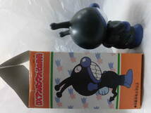 【開封、付属菓子賞味期限切れ、胴体側面に彩色飛沫】 1989年 バンダイ 食玩 ソフビ DXアンパンマンとその仲間 ばいきんまん バイキンマン_画像9